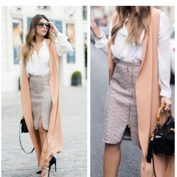 J. Crew Front Zip Pencil Skirt Sparkly Purple Gold Metallic Tweed Skirt Size 0 - Picture 6 of 17